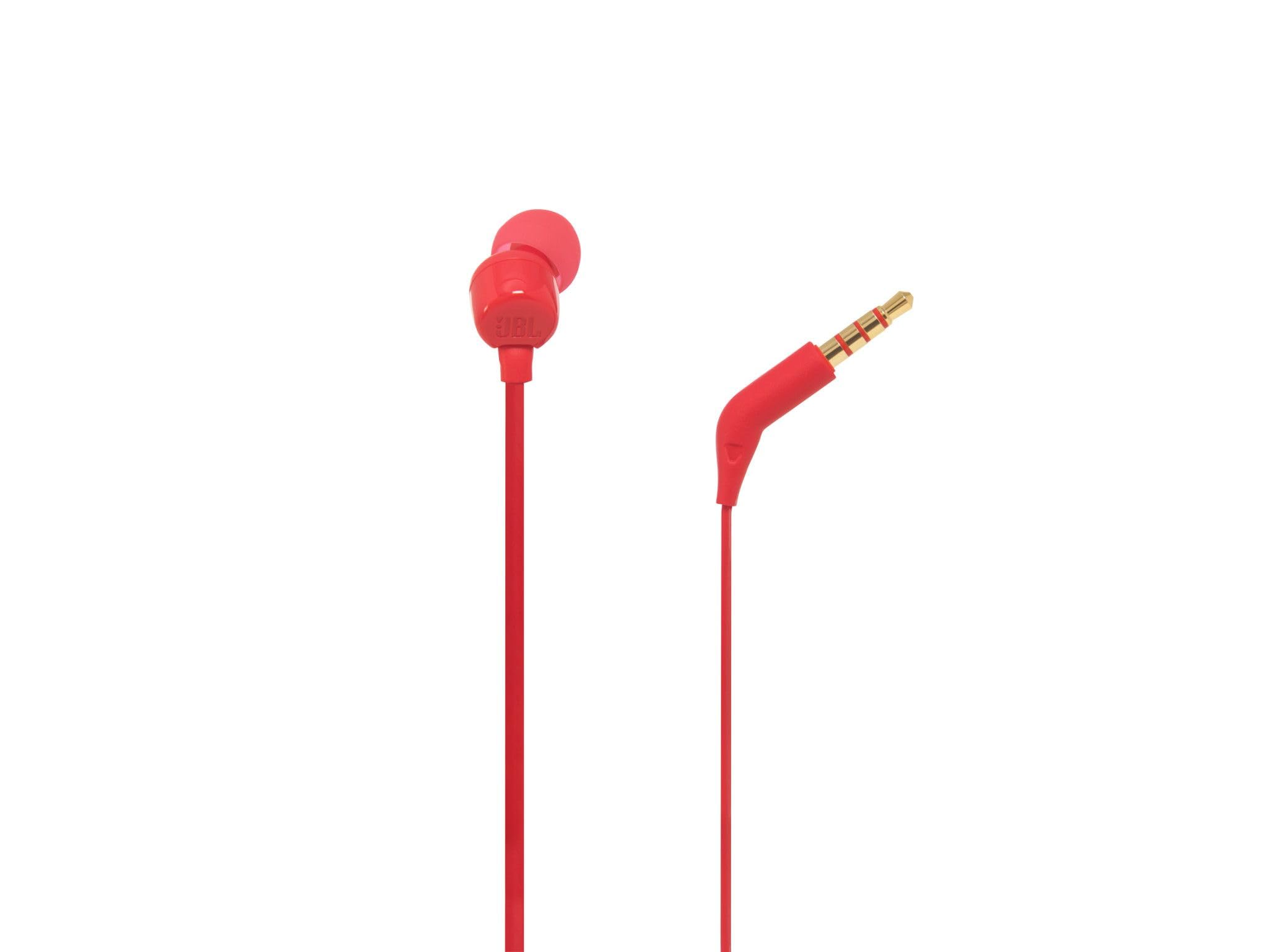 JBL T160 Tune Wired In-Ear Headphone with Mic - Red JBL T160 Tune Wired In-Ear Headphone with Mic - Red